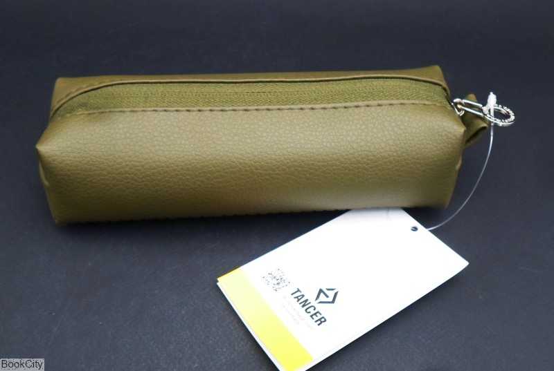 جامدادی تک زیپ TANCER Tj01 Green Leather