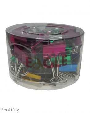 گیره دوبل 25mm رنگی DAYUE (بسته 40 عددی)