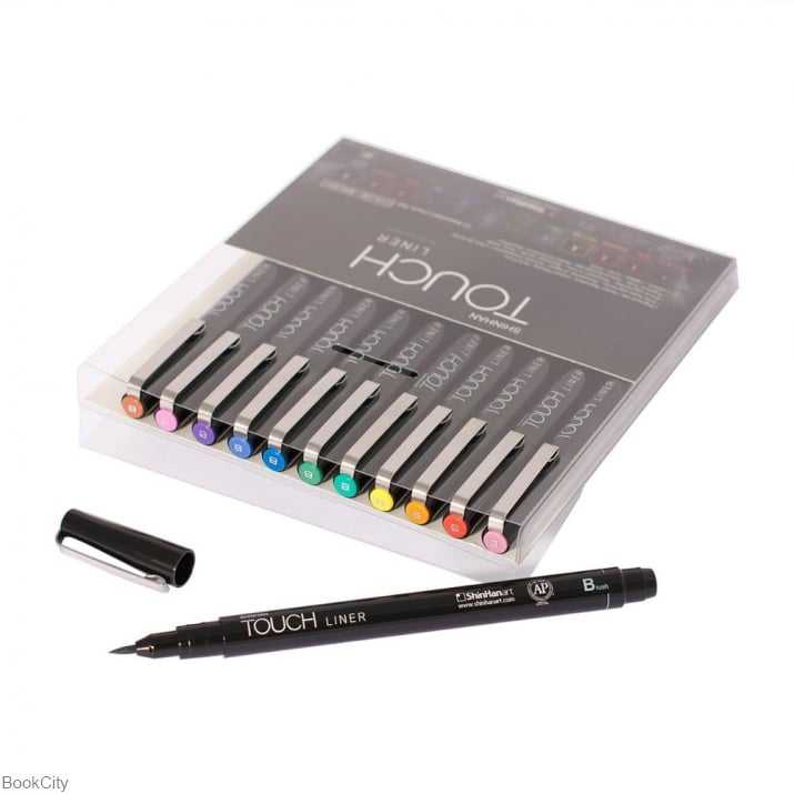 ست روان‌نویس راپید 12 عددی رنگی TOUCH 4305012 Brush B
