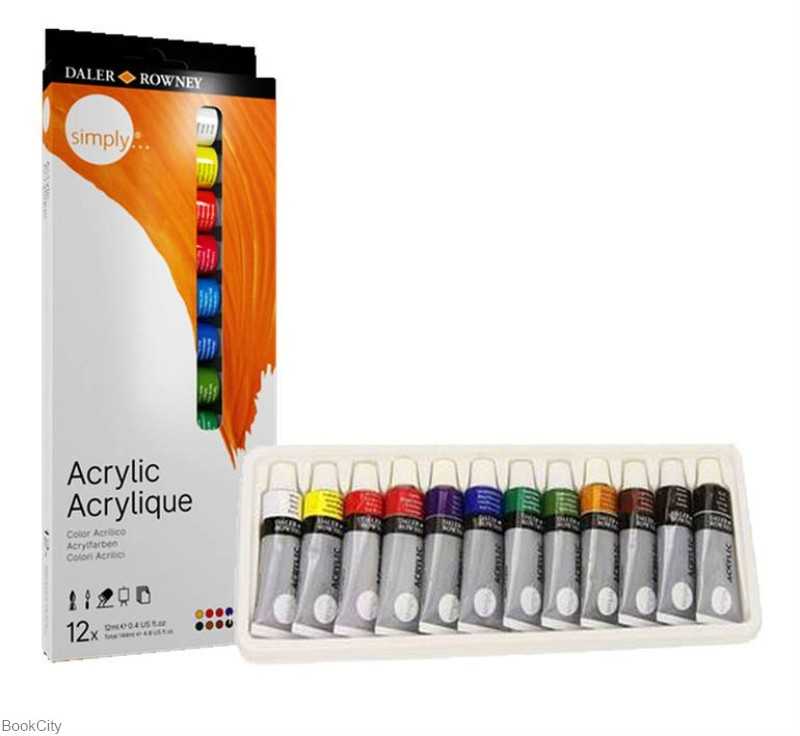 رنگ آکریلیک 12 رنگ DALER ROWNEY 126500012