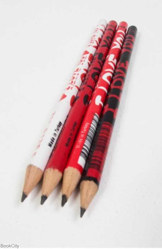 مداد مشکی HB طرح FACTIS Graphite Penci LOVE - 0