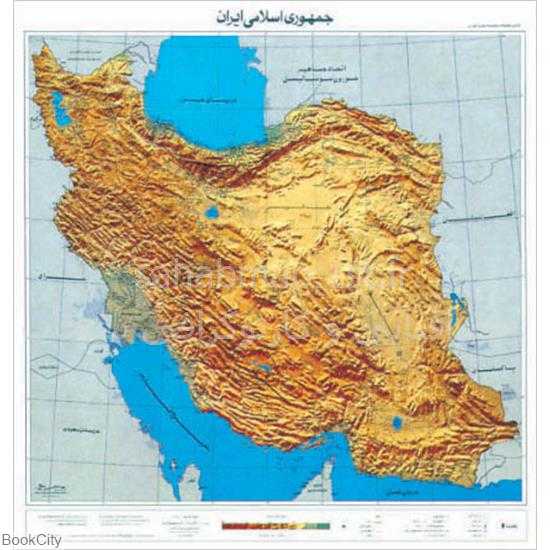 پوستر نقشه طبیعی ایران 50×70 اندیشه کهن