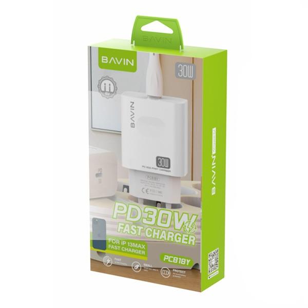 شارژر BAVIN 30W PD Super Charger PC818Y - 0