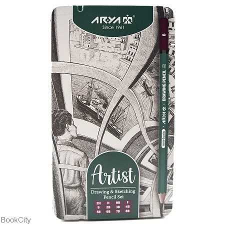 مداد طراحی 12 عددی ARYA Artist 3075 - 0