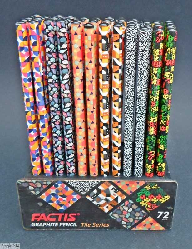 مداد مشکی HB طرح کاشی FACTIS Graphite Pencil