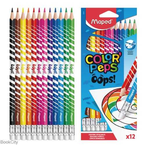 مدادرنگی 12 رنگ مقوایی Maped 832812 Color Peps