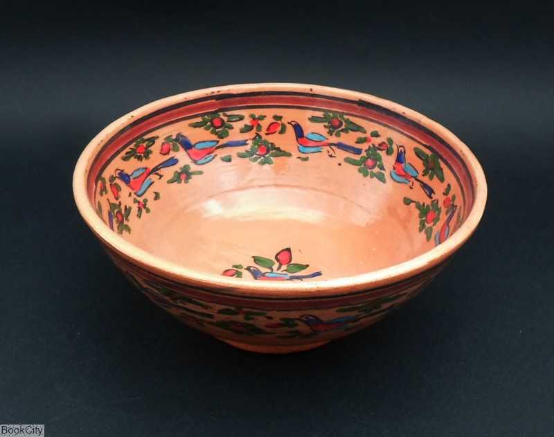 کاسه سفالی نقاشی سایز 17 طرح سهره هرمس آرانیک - 0