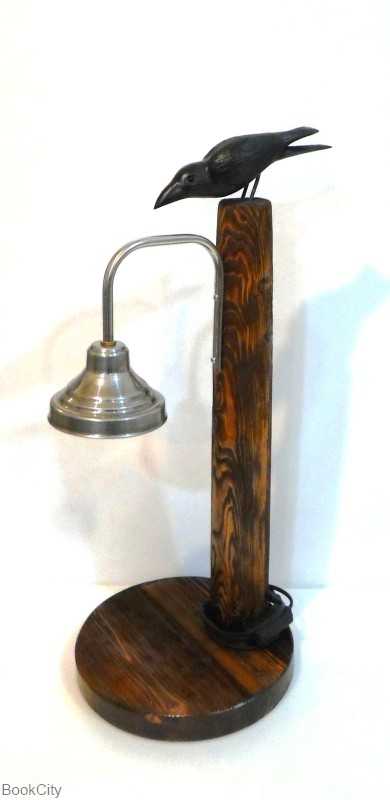 آباژور چوبی تیر برق 55cm با کلاغ پورشیخ