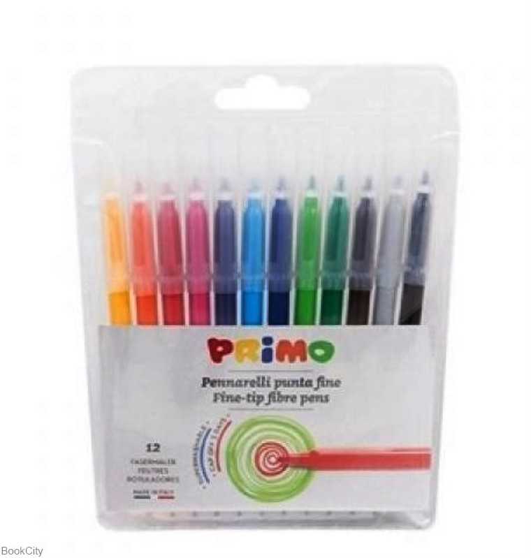 ماژیک 12 رنگ Primo 605PEN12B Fibre