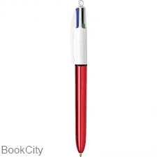 خودکار 4 رنگ بدنه قرمز BiC Shine