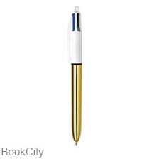 خودکار 4 رنگ بدنه طلایی BiC Shine