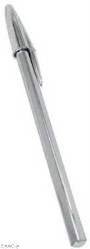 خودکار مشکی بدنه نقره‌ای BiC Cristal Shine