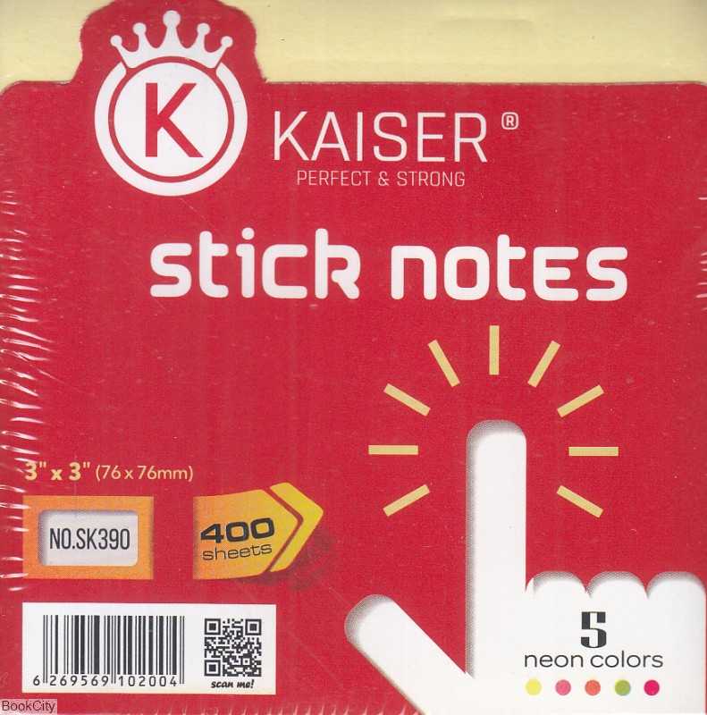 یادداشت چسب‌دار 400 برگ نئون 76×76 رنگی KAISER SK390