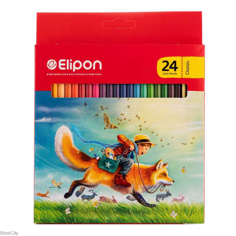 مدادرنگی 24 رنگ مقوایی Elipon 8125110