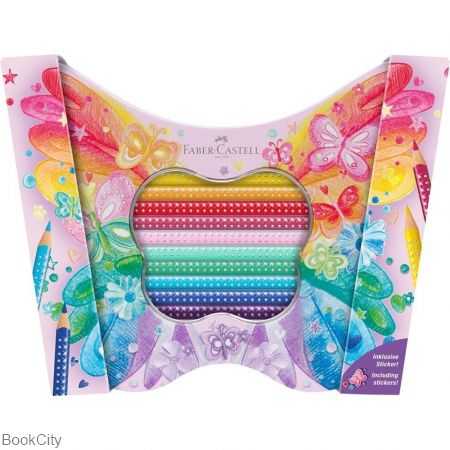 مدادرنگی 20 رنگ پروانه‌ای فلزی FABER CASTELL 201971 Sparkle