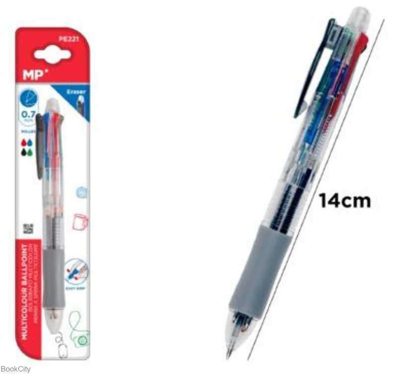خودکار 4 رنگ پاک‌کن‌دار MP 0.7mm