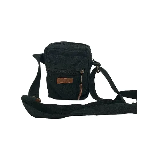 کیف دوشی سایز 18 مشکی کتان 60 درجه