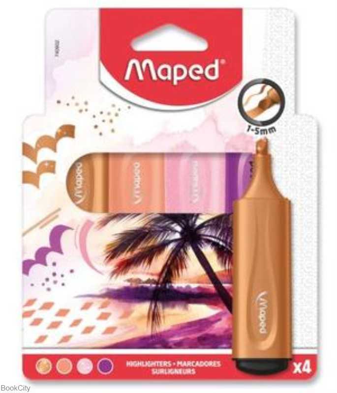 ماژیک های‌لایت 4 رنگ متالیک طیف بنفش Maped 740902