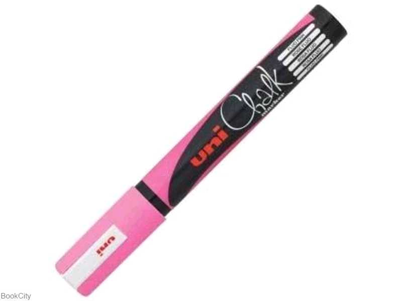 ماژیک گچ شیشه صورتی نوک گرد Uniball PWE-5M - 0