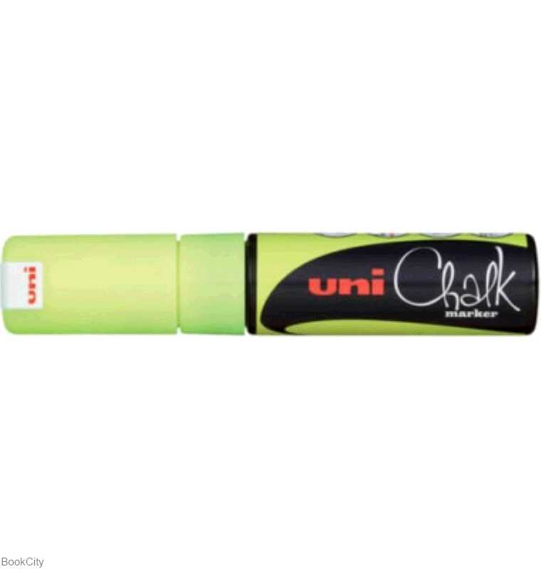 ماژیک گچ شیشه زرد فسفری نوک تخت Uniball PWE-8M