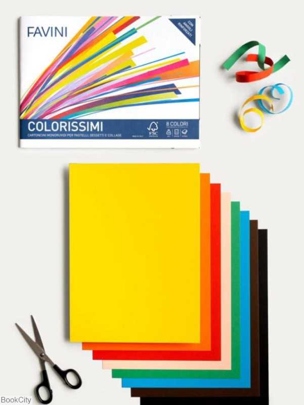 مقوا 8 رنگ 16 عددی Favini Colorissmi 220gr A3