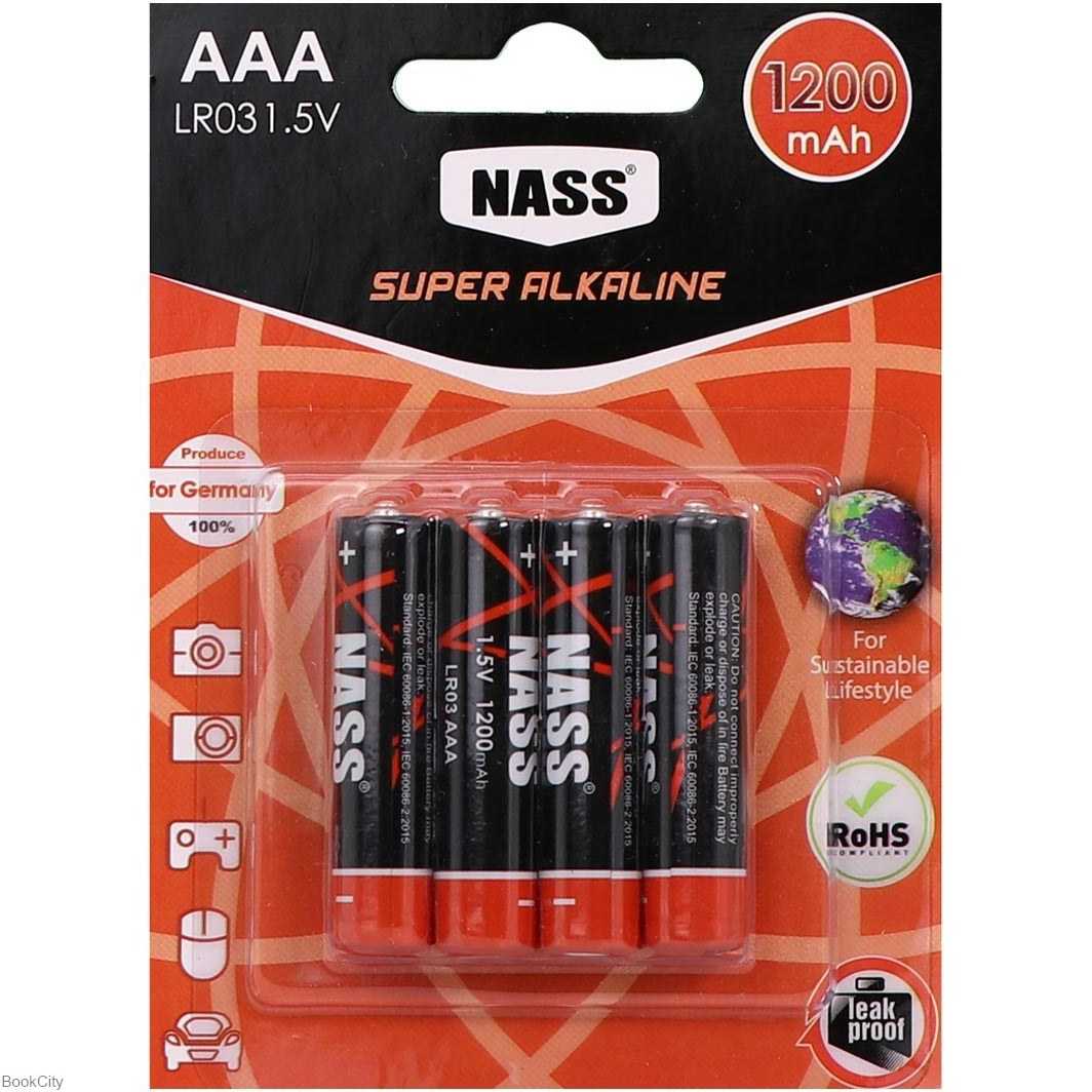 باتری نیم قلمی 4 عددی NASS 510 Super Alkaline - 0