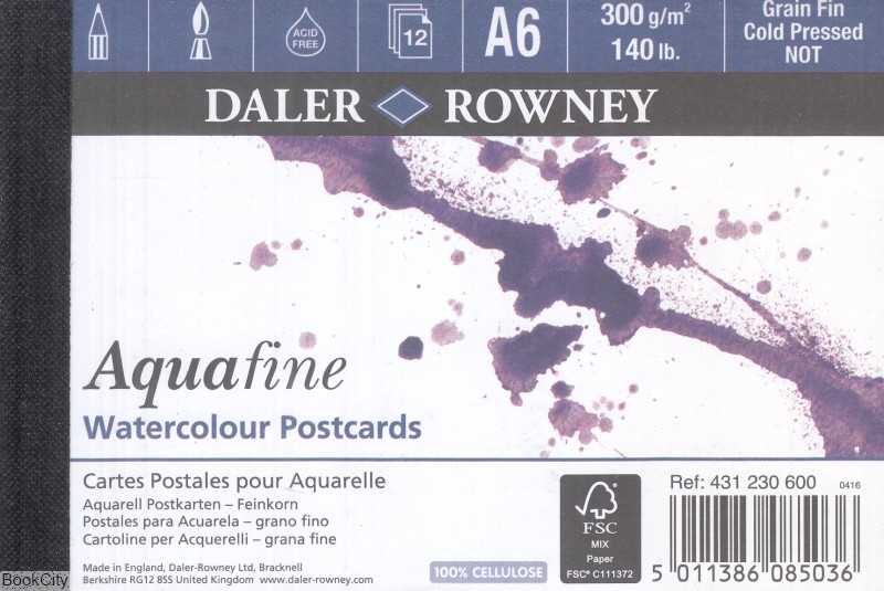 دفتر آبرنگ 12 برگ DALER ROWNEY 431230600 Aquafine 300gr A6
