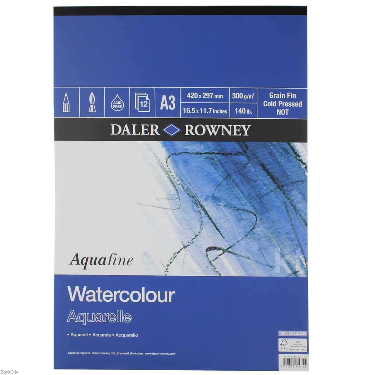 دفتر آبرنگ 12 برگ DALER ROWNEY 403660300 Aquarelle 300gr A3
