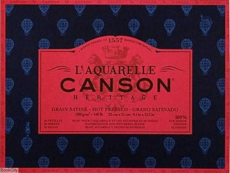 Block آبرنگ 20 برگ CANSON Hot Pressed 300gr 41×31