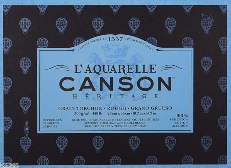 Block آبرنگ 20 برگ CANSON Rough 300gr 36×26