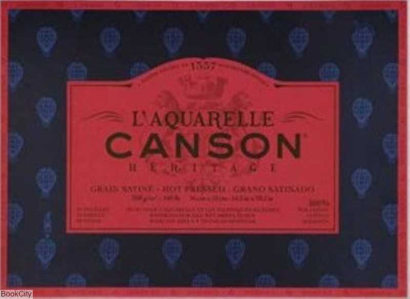 Block آبرنگ 20 برگ CANSON Hot Pressed 300gr 36×26
