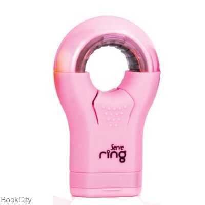 پاک‌کن و تراش تک سوراخ مخزن‌دار صورتی پاستلی Serve Ring