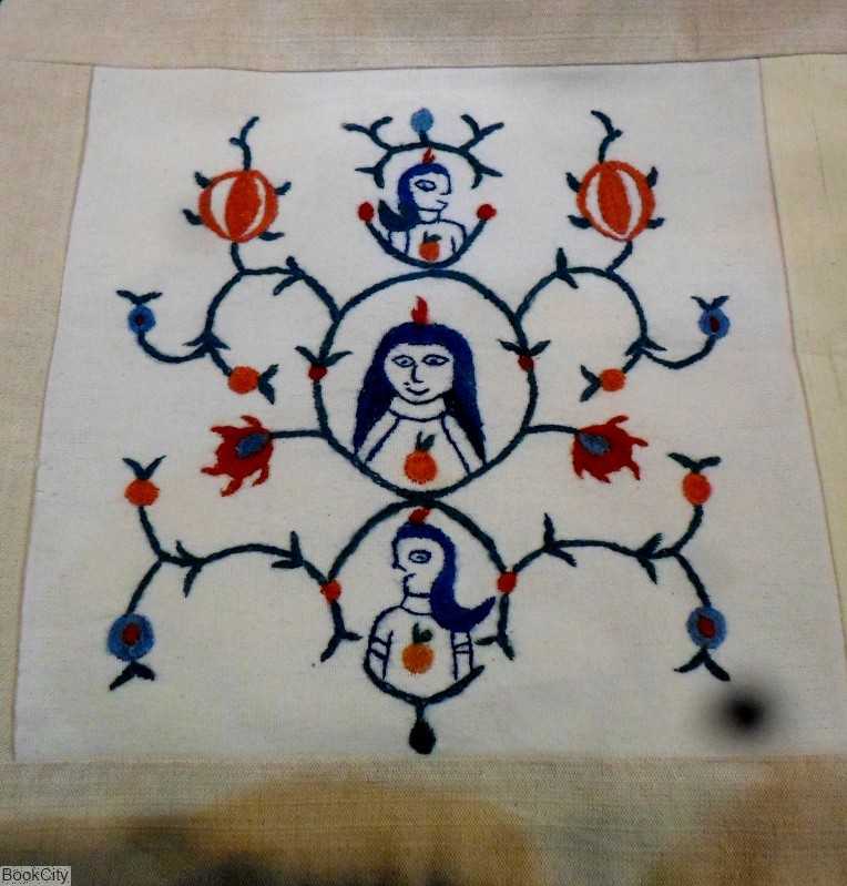 کاور کوسن 38×38 گلدوزی سیب و پریزاد