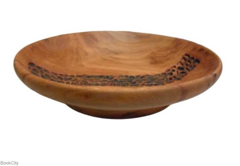 ظرف گرد چوب چنار سایز 27 نقطه پررنگ