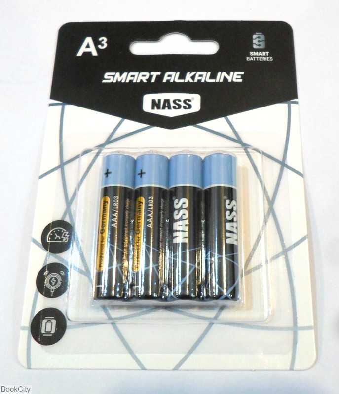 باتری نیم قلمی 4 عددی NASS 524 Smart Alkaline