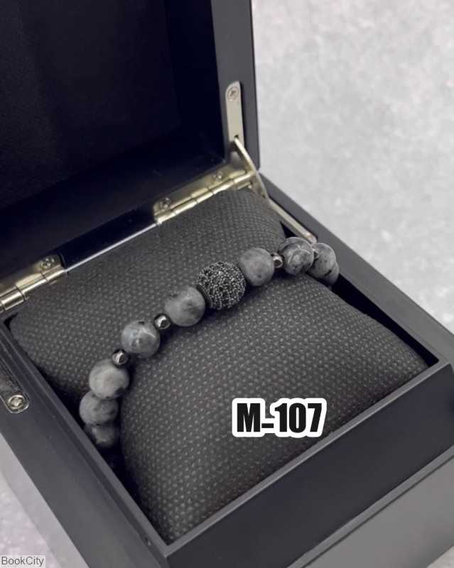 دستبند سنگ لارویکیت و گوی سواروسکی MK Gallery M107