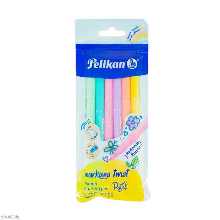 ماژیک 6 رنگ ‍‍‍‍Pelikan 1120 Markana Twist ‍Pastel