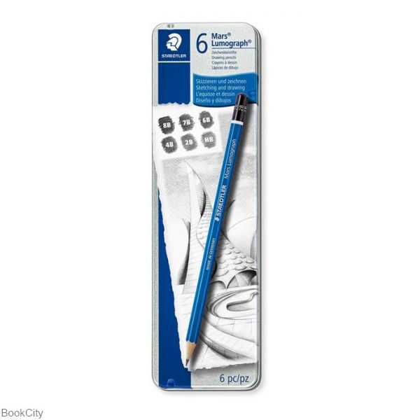 ست مداد طراحی 6 عددی STAEDTLER 100G6 Mars Lumograph