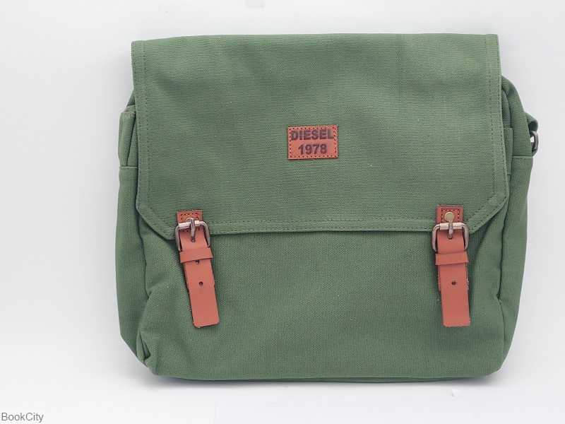 کیف دوشی سایز 38 سبز کتان 60 درجه