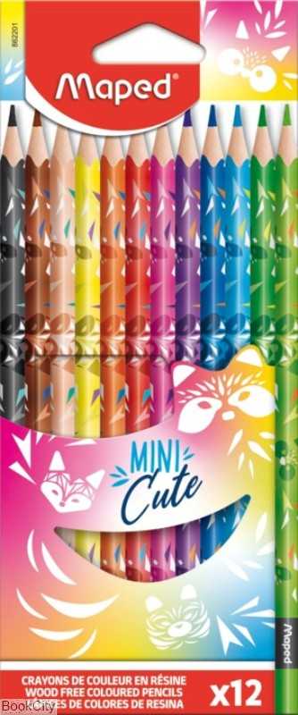 مدادرنگی 12 رنگ مقوایی Maped 862201 Mini Cute