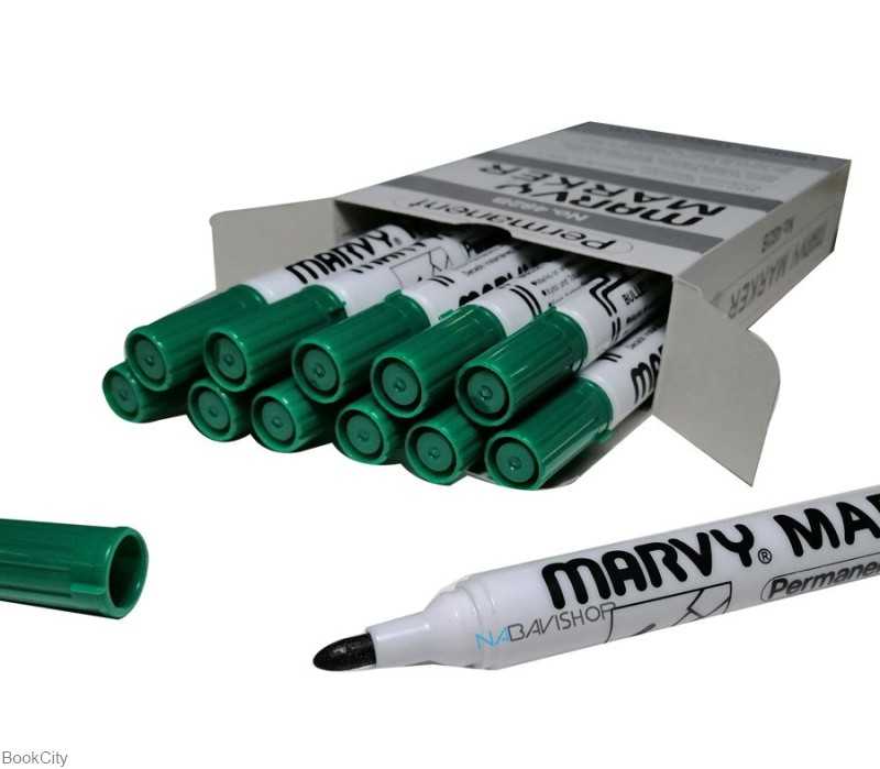 ماژیک وایت‌برد سبز نوک گرد MARVY uchida