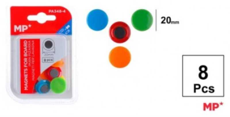 مگنت تخته وایت‌برد 20mm رنگی 8 عددی MP PA348-4