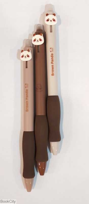خودکار آبی گریپ‌دار پاک‌کن‌دار Lex Brown Panda D849 0.5