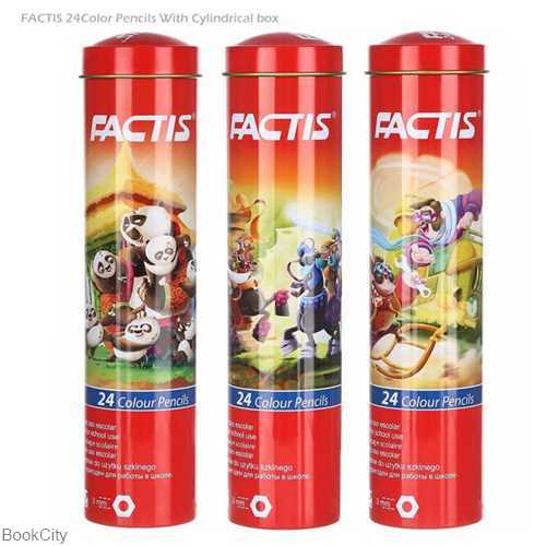 مدادرنگی 24 رنگ استوانه فلزی FACTIS - 0