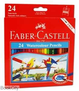 مدادآبرنگی 24 رنگ مقوایی طرح طوطی FABER CASTELL 114464
