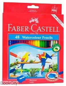 مدادآبرنگی 48 رنگ مقوایی طرح طوطی FABER CASTELL 114468