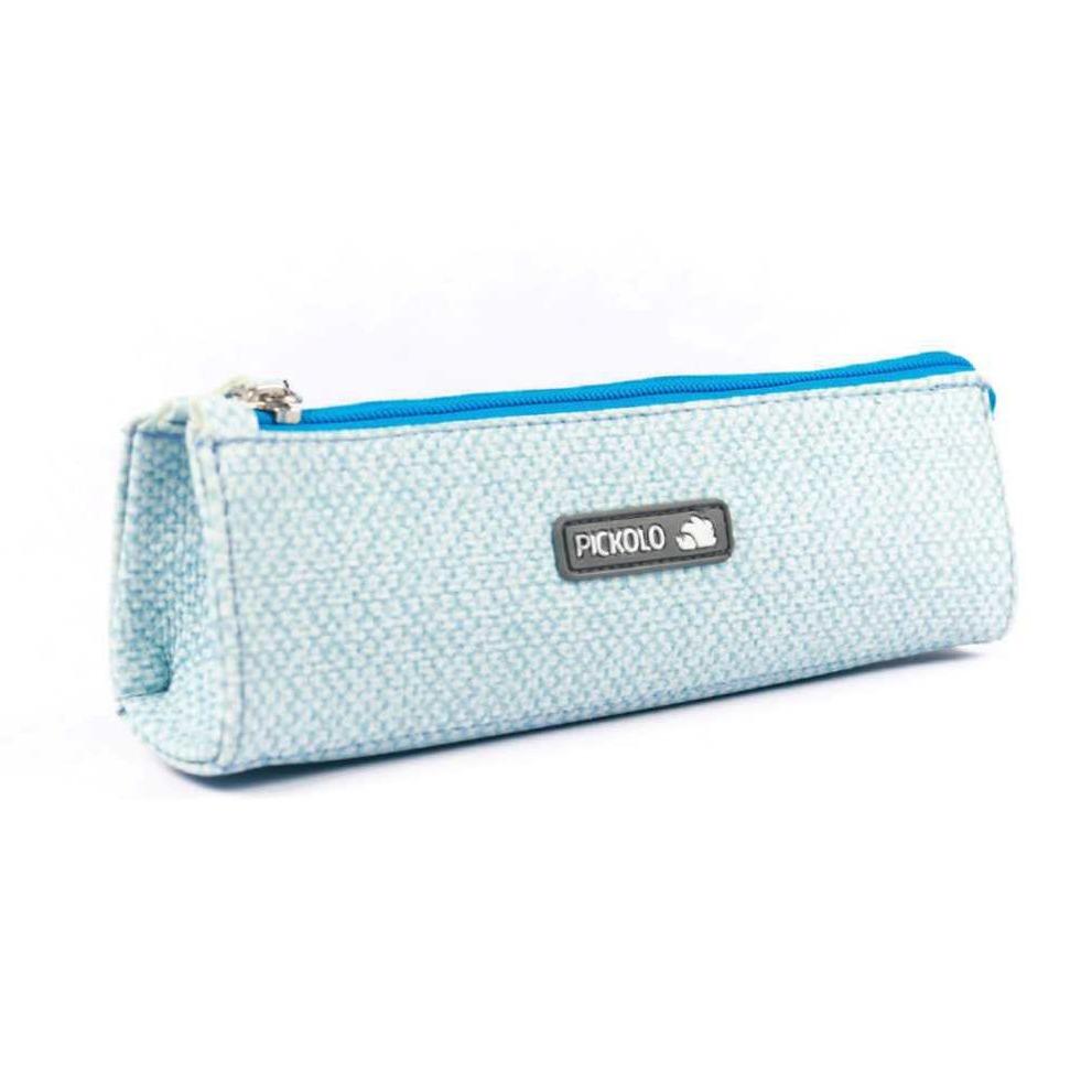 جامدادی تک زیپ آبی چرم PICKOLO SPC01 - 0