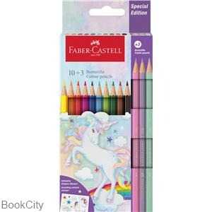 مدادرنگی 13 رنگ مقوایی تک شاخ FABER CASTELL 111219
