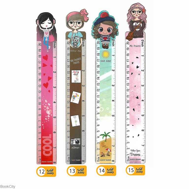 خط‌کش 15cm چوبی فانتزی TAT EPR22