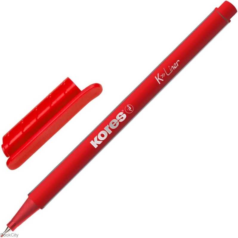 روان‌نویس نوک نمدی قرمز Kores 28103 K Liner - 0